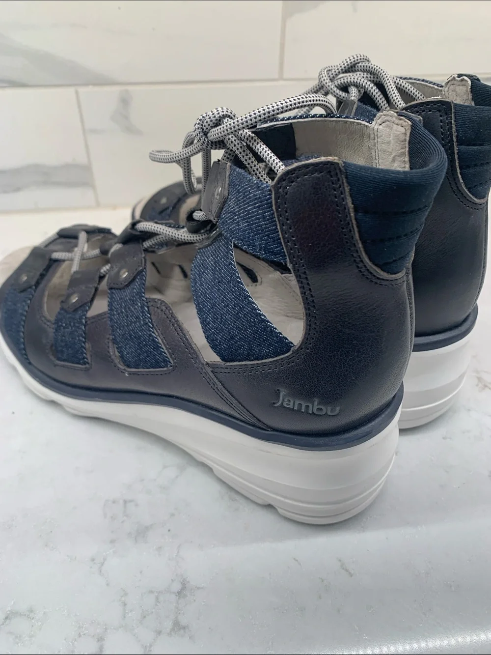 NWOT Jambu Milano Blue Gladiator Sandals Size 8 M - Picture 7 of 9